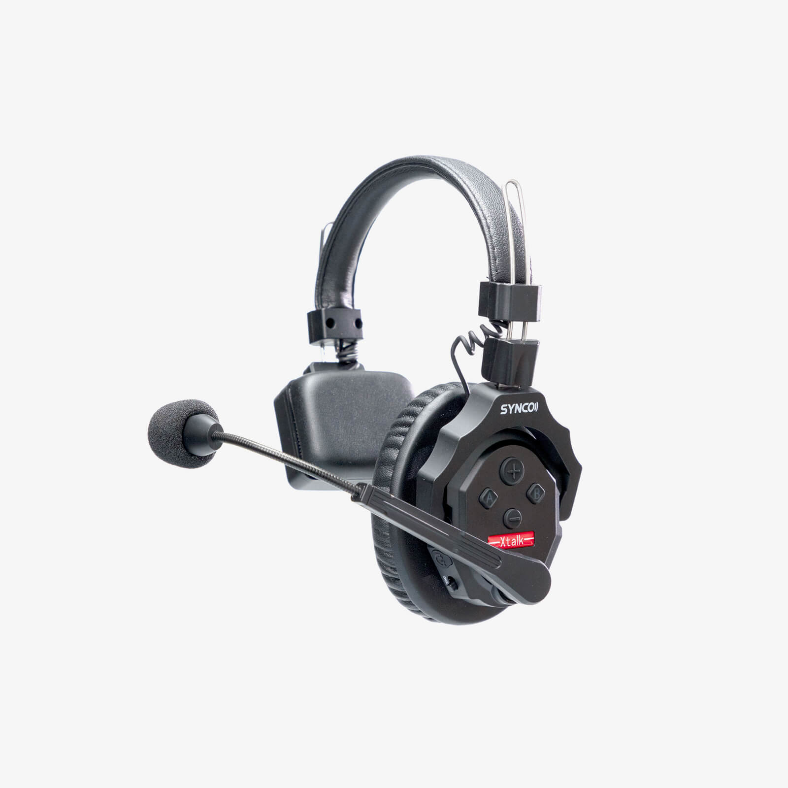SYNCO Xtalk X wireless intercom headset has 4 buttons to make adjustment.