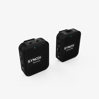 The SYNCO G1(A1) receiver features a top with a 3.5 mm TRS output port and a digital Type-C output port for broad compatibility.