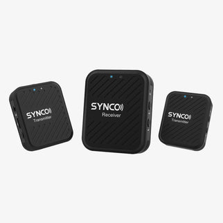 The SYNCO G1A2 wireless stereo microphone includes 1 receiver and 2 transmitters.