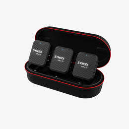 The buttons on the right side of the SYNCO G1 Pro allow for intelligent noise reduction and gain adjustment.