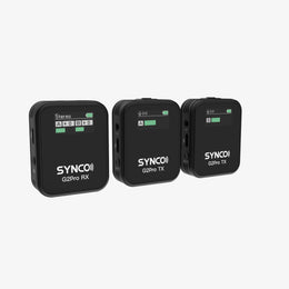 The SYNCO G2 PRO TFT display shows real-time audio status such as connection, volume, power and more.