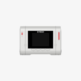 The SYNCO G3 wireless recording microphone has a white color scheme and 4 buttons on the receiver.