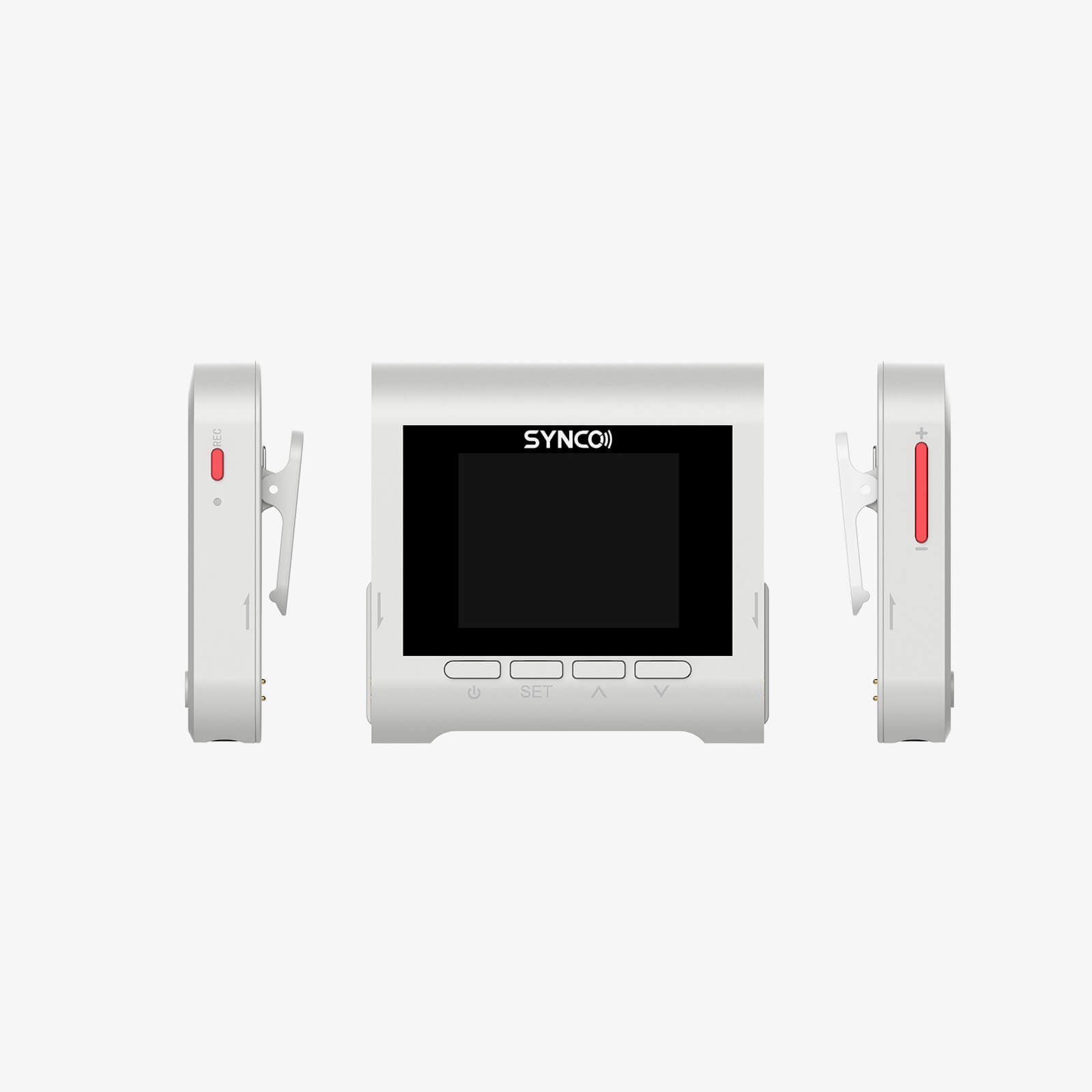 The SYNCO G3 wireless recording microphone is composed of 1 receiver and 2 transmitters, the transmitter with a back clip can be used as a lavalier microphone.