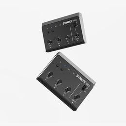 The 3.5mm OUTPUT/HP port of the SYNCO MC3-LITE small audio mixer can be switched between monitoring and output at the click of the output/monitoring switch.