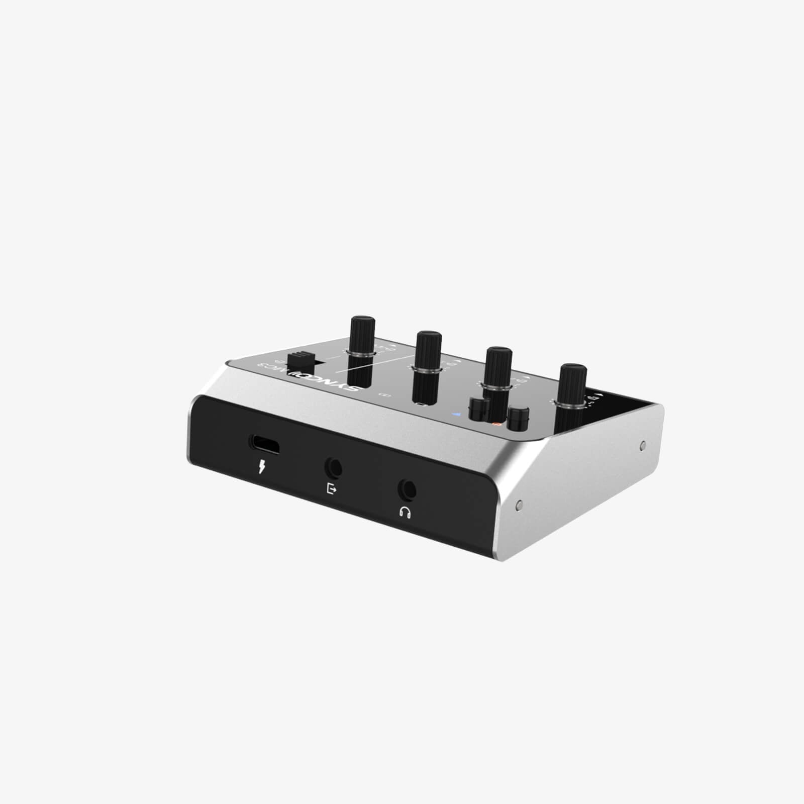 The SYNCO MC3-LITE small audio mixer features three types of input.