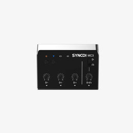 The 4-channel audio mixer of the SYNCO MC3-LITE offers a quick mix of multiple signals.