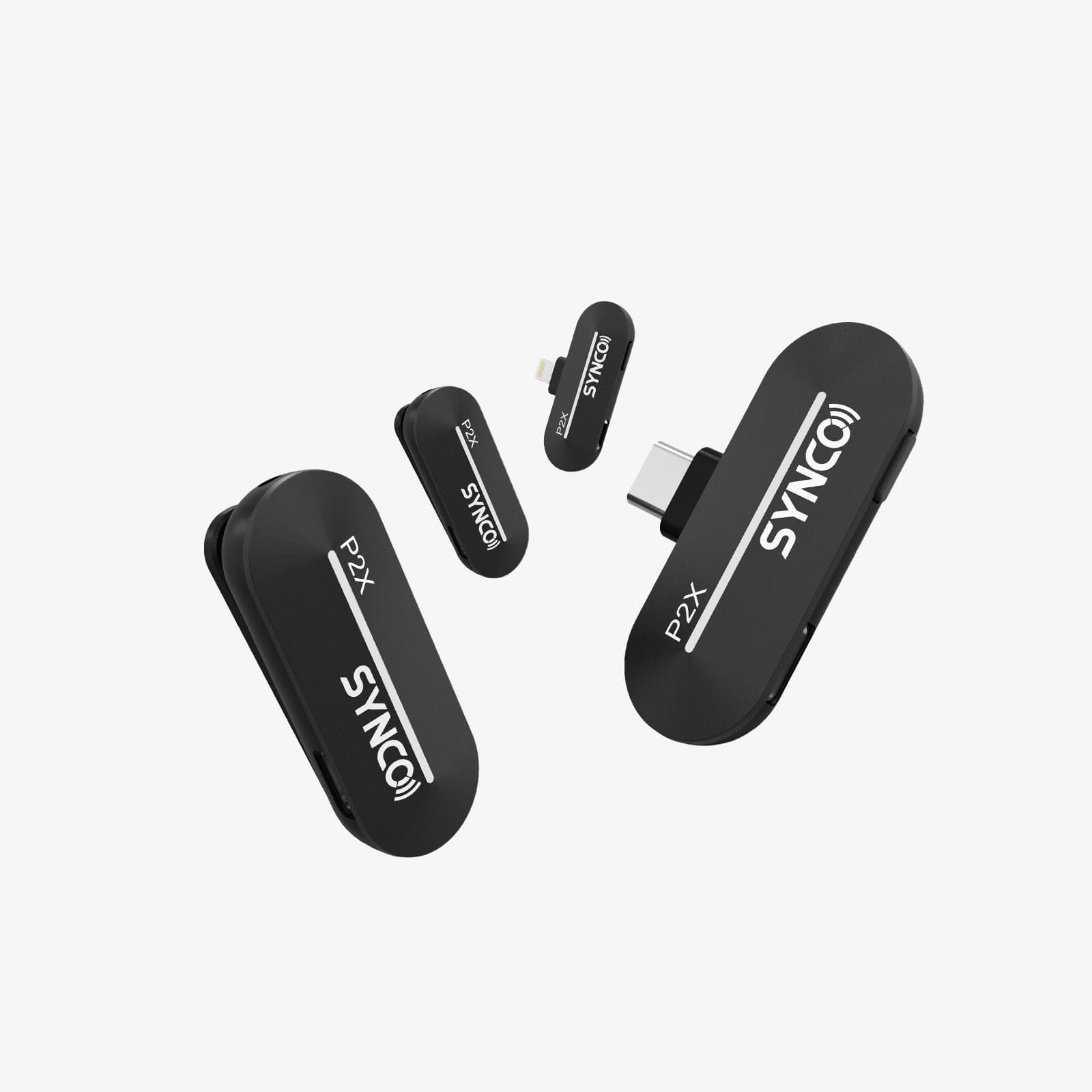 The SYNCO PX mini microphone for smartphone is very compact and has an overall black color.