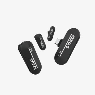 The SYNCO PX mini microphone for smartphone is very compact and has an overall black color.