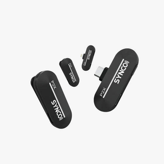 The SYNCO PX mini microphone for smartphone is very compact and has an overall black color.