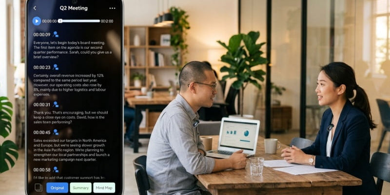 SYNCO AI meeting transcription app: Free for life, no subscription
