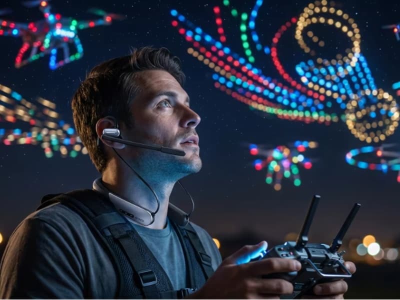 Drone light show communication headset: What you need to know