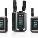 SYNCO G4 マグネティックミニワイヤレスマイク、3種類の装着オプション、合計40時間動作可能な充電ケース、300m伝送、RGBライトエフェクトのコントロールが可能