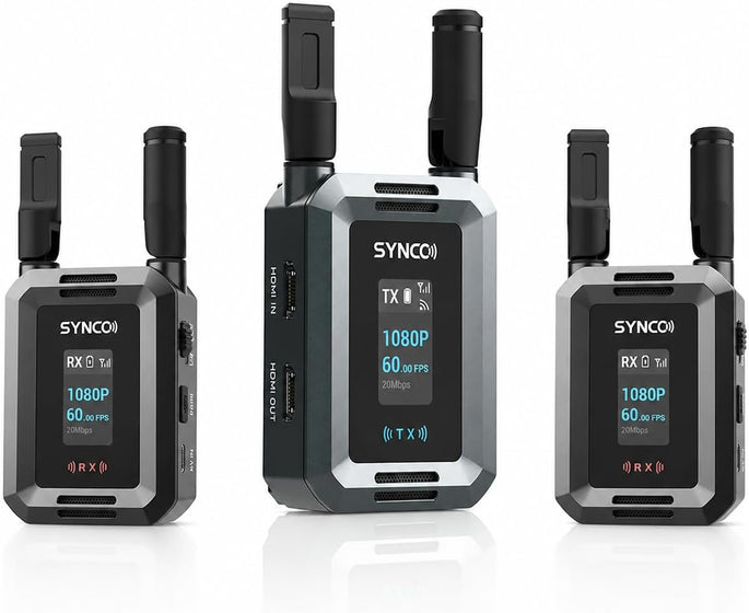 SYNCO XVision HD Wireless HD Video Transmission System, 200m Range, Multi-Screen Monitoring, 40ms Low Latency