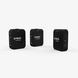 The SYNCO G1A2 receiver has two buttons on the right side to adjust the gain effect of the A/B channels.