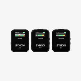 The black-bodied SYNCO G2(A2) features Mono, Stereo, and Safety Channel recording modes.