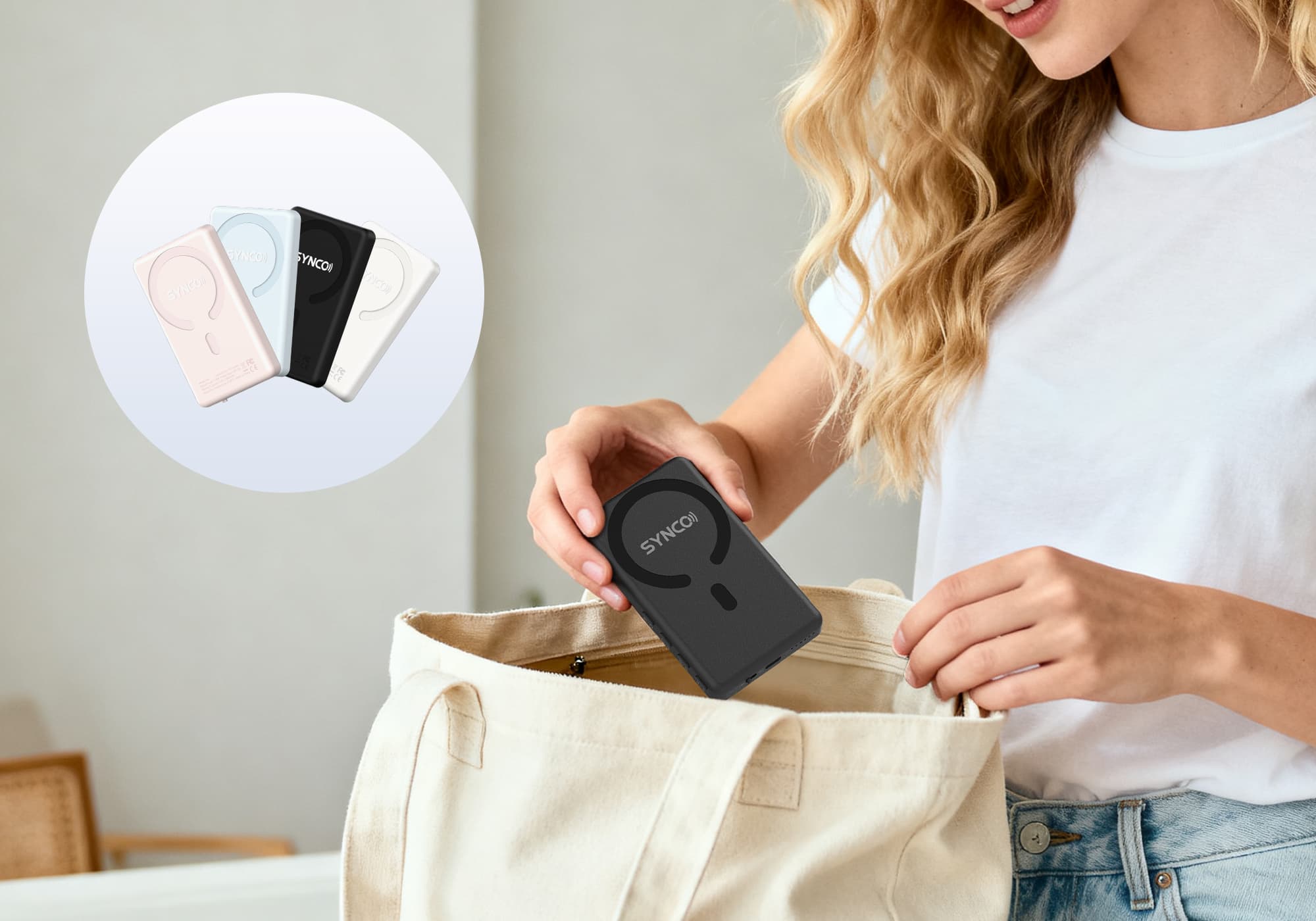 Available in 4 colors, the M4 Touch screen monitor for phone is portable and fits easily in your bag.