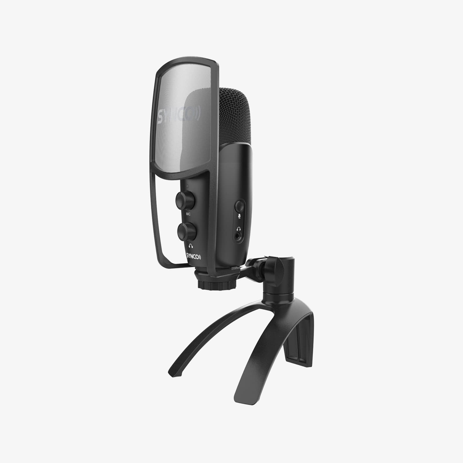 Press the button on the right side of the SYNCO V2 for the one-touch mute function.