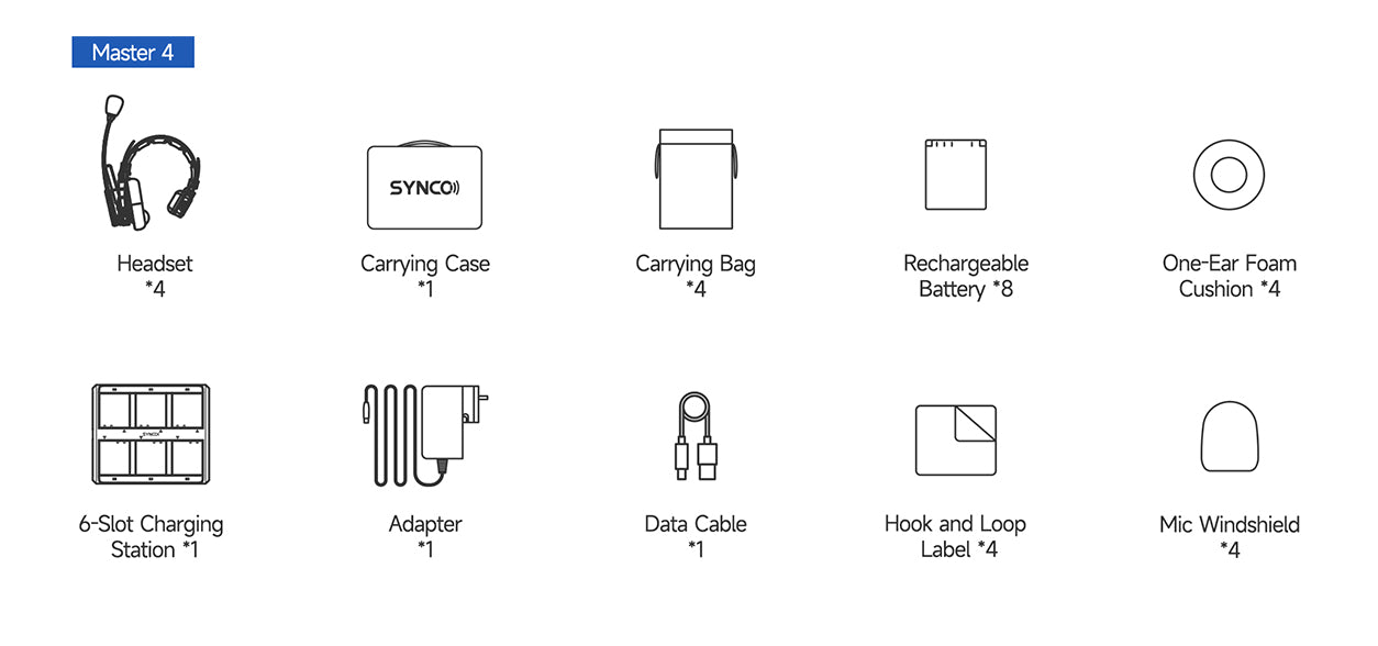 SYNCO Xtalk Master four-set package