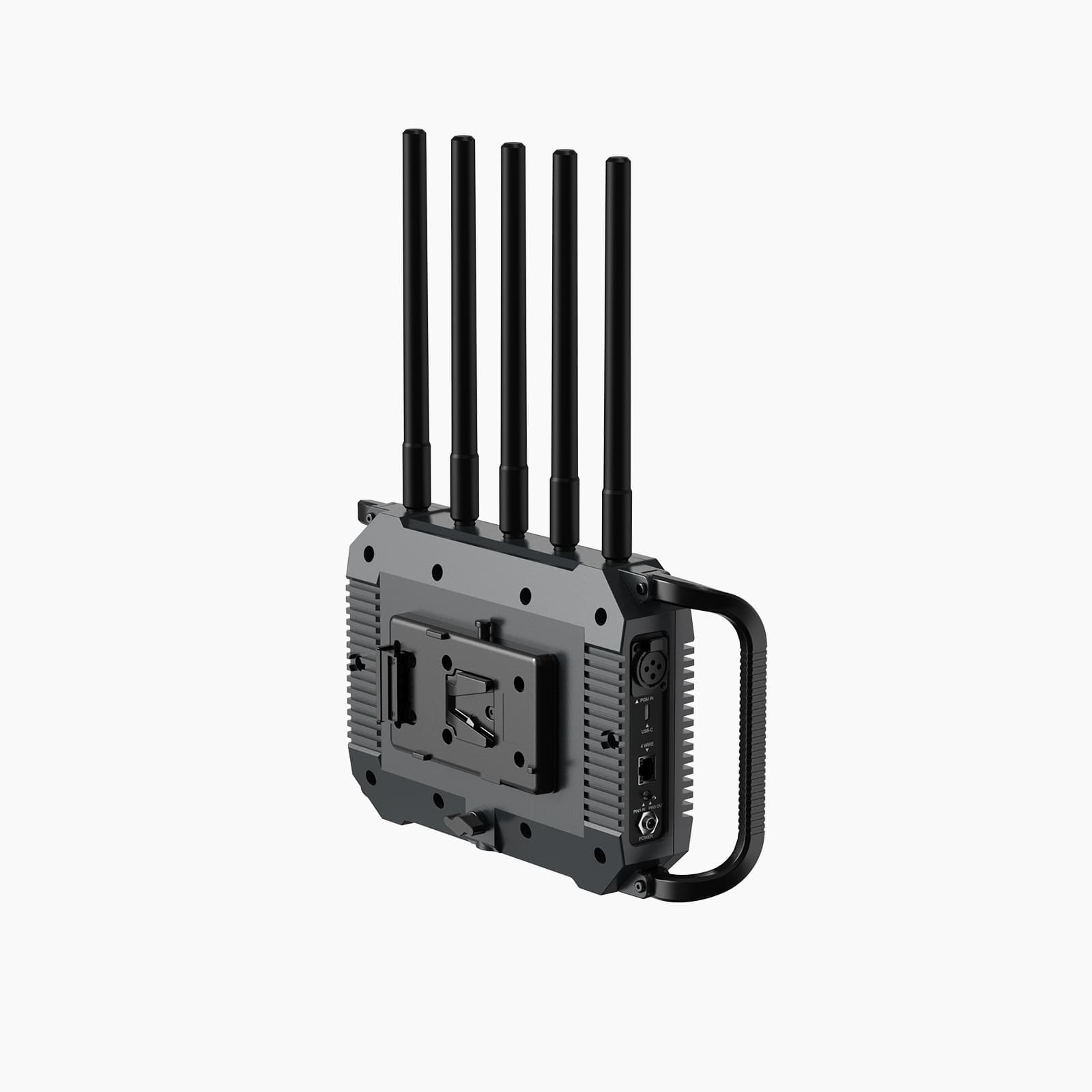 SYNCO XStation wireless intercom base station has a V-mount battery slot.