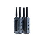 SYNCO XVision 4K wireless video transmission system features NP-F battery slot, DC port, and USB-C port for flexible powering.