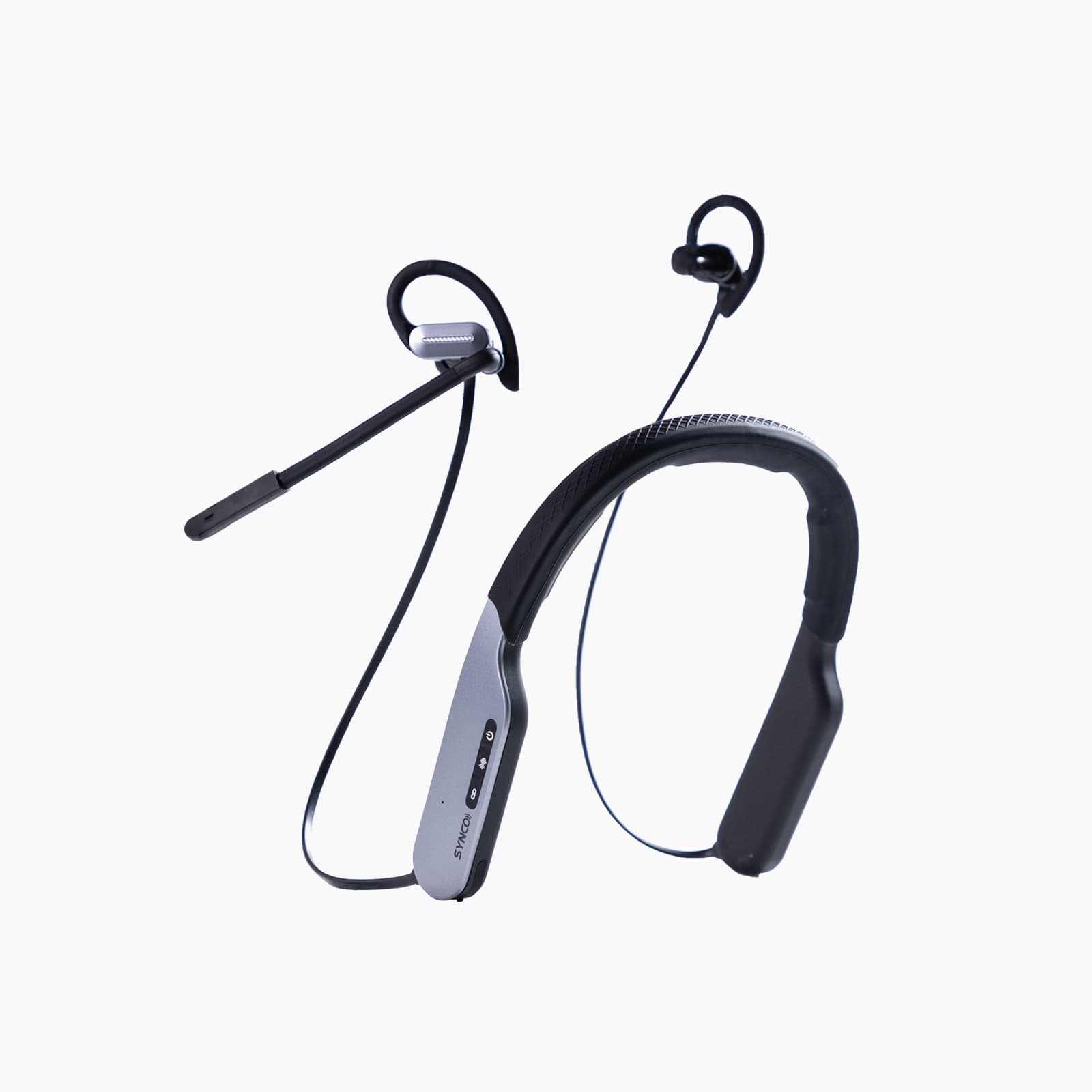 SYNCO Xtalk S in-ear intercom headset features an ergonomic neckband made of skin-friendly silicone.