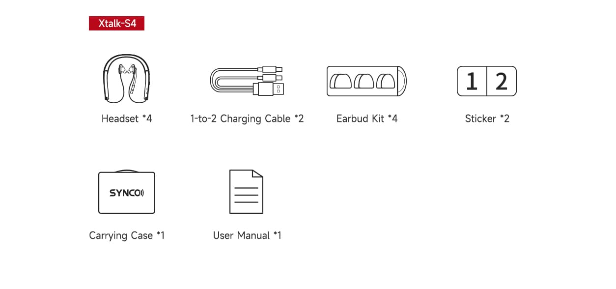 SYNCO Xtalk S four-set package
