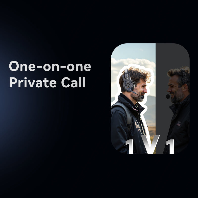 SYNCO Audio App offers a one-to-one private call.