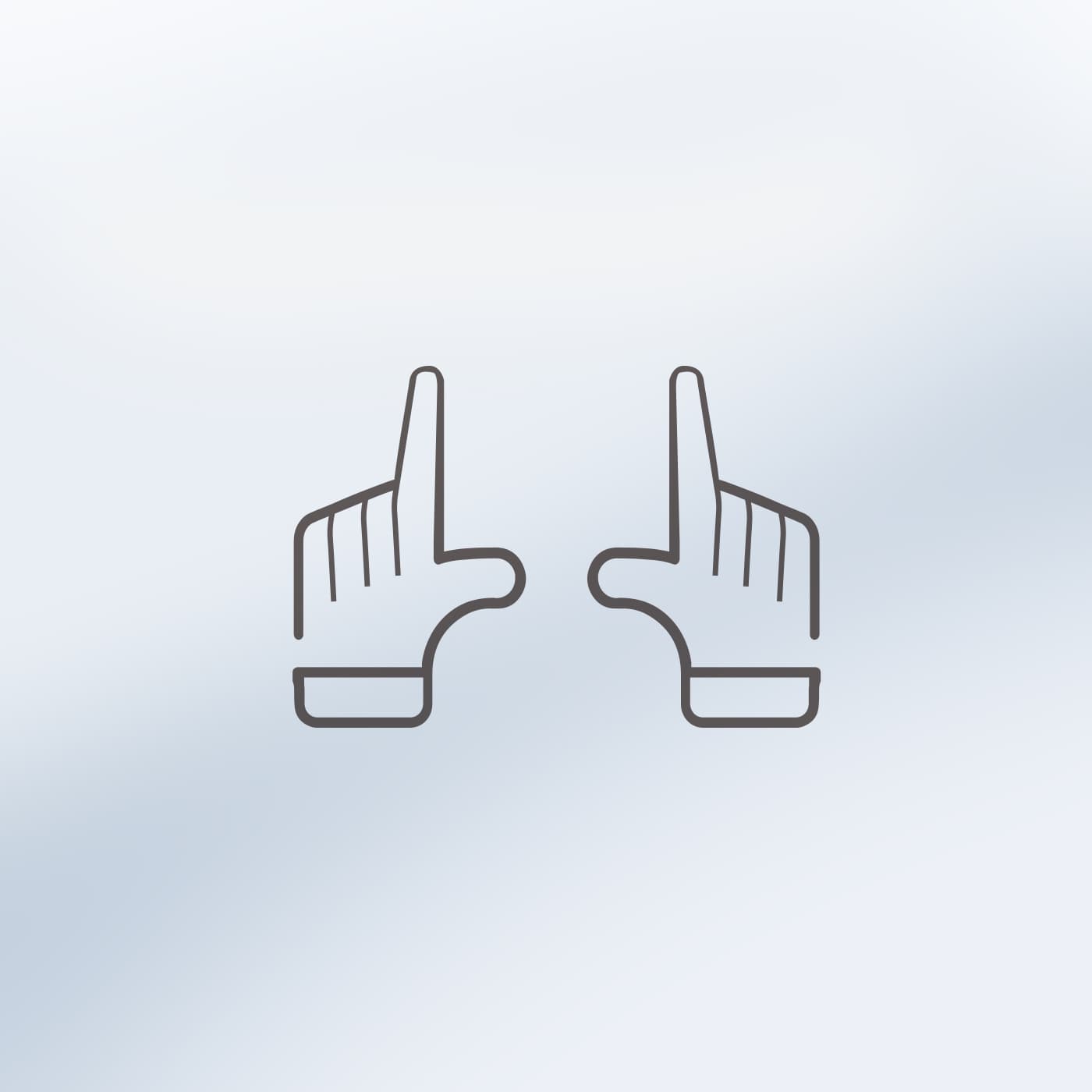 Two hands with thumb and index finger gesture for zoom in on the M4 AI