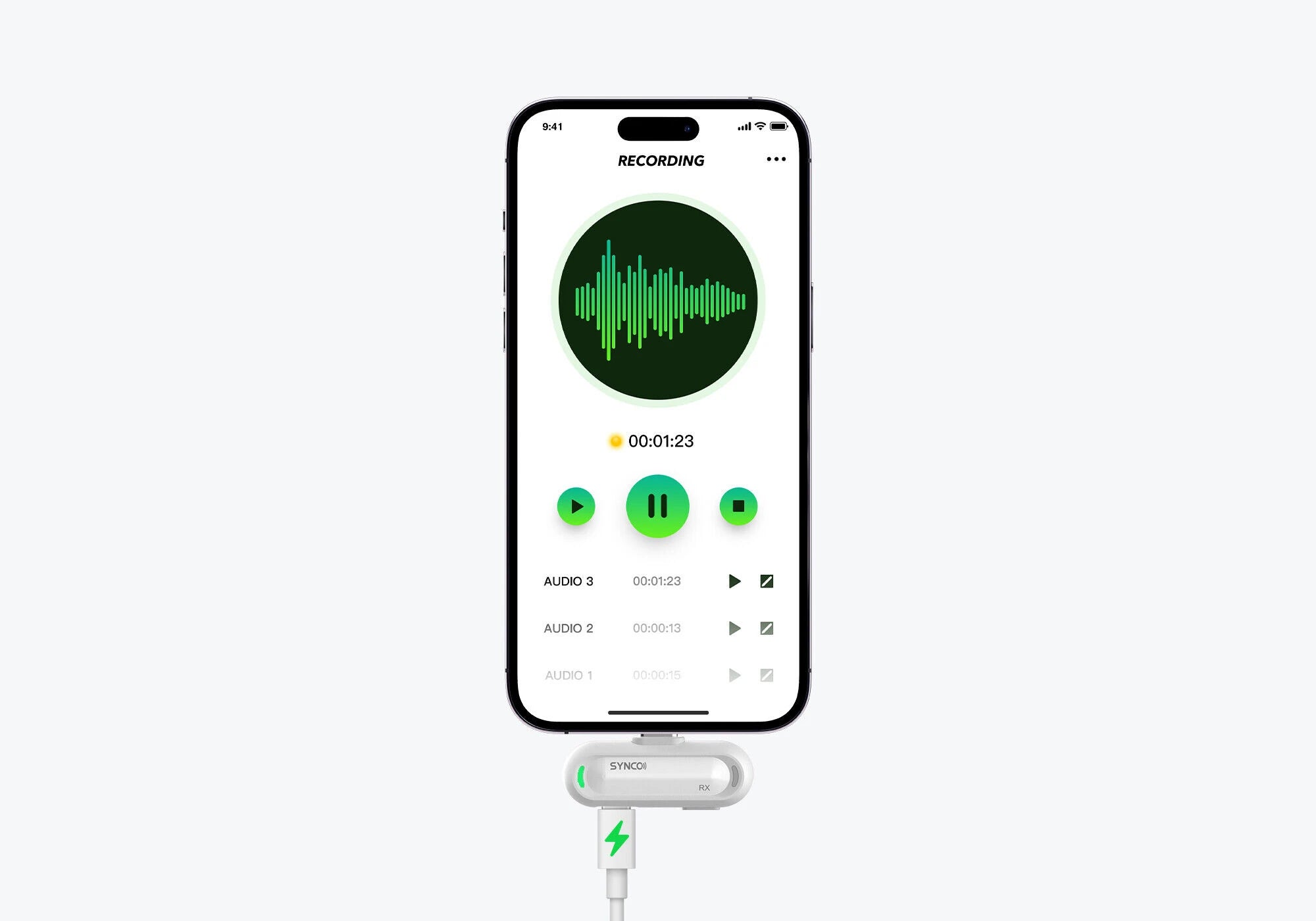 The Smic AI supports recording and powering your phone at the same time.