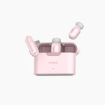 The SYNCO Smic AI wireless lavalier microphone for phone features a pink design and a USB-C receiver.