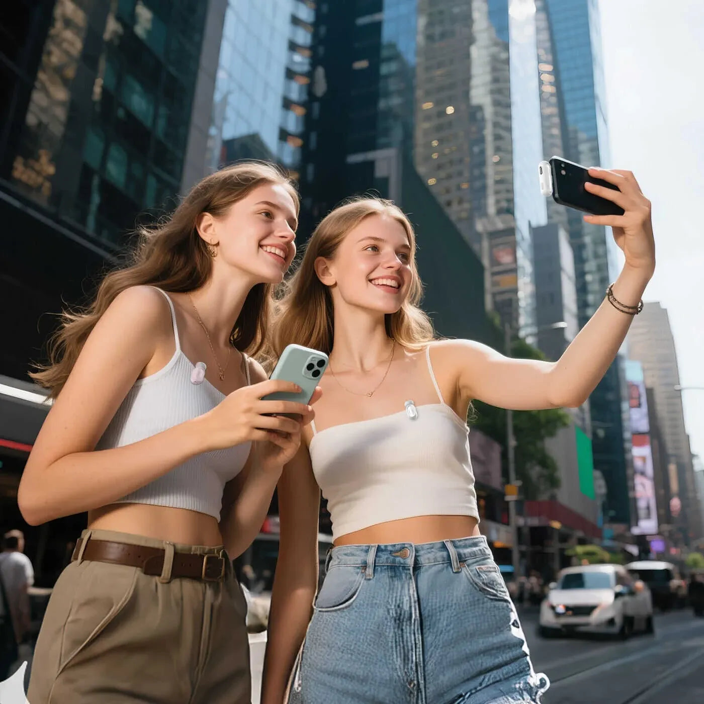Use the SYNCO Smic AI smart wireless microphone for vlogging with phone
