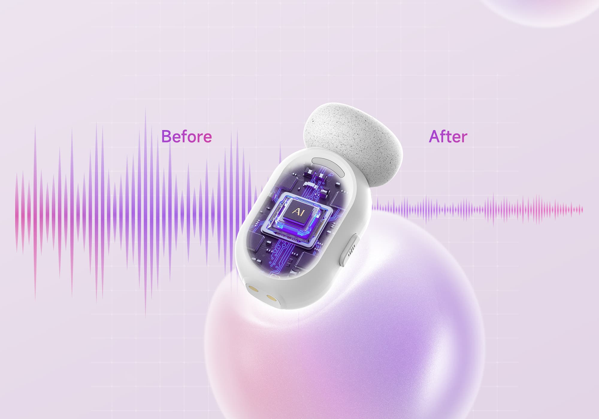 The SYNCO Smic wireless lavalier microphone for phone has AI-powered noise cancellation to filter ambient sounds.