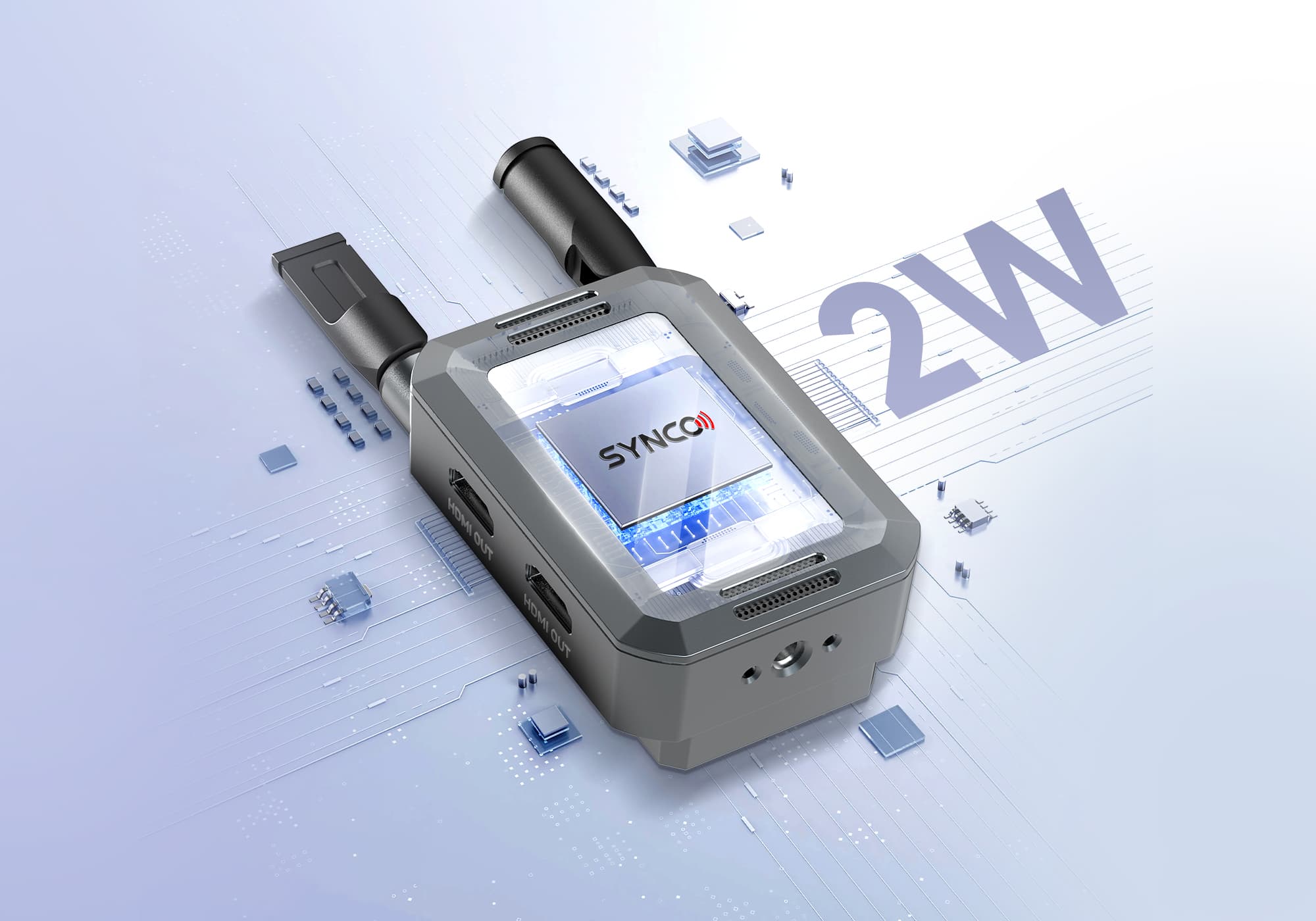The SYNCO XVision HD features a low-power chip that consumes only 2W.