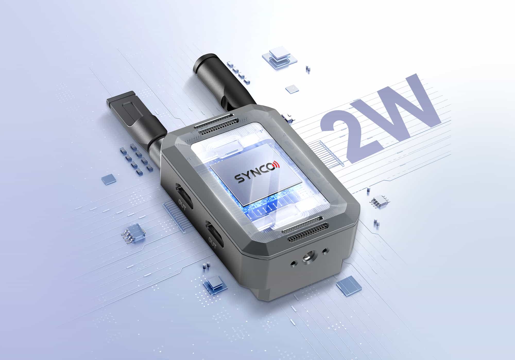 The SYNCO XVision HD system features a low-power chip that consumes only 2W.