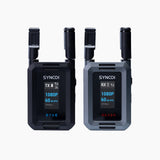 The SYNCO XVision HD wireless HDMI video transmission system has a large colour display on the TX and RX.