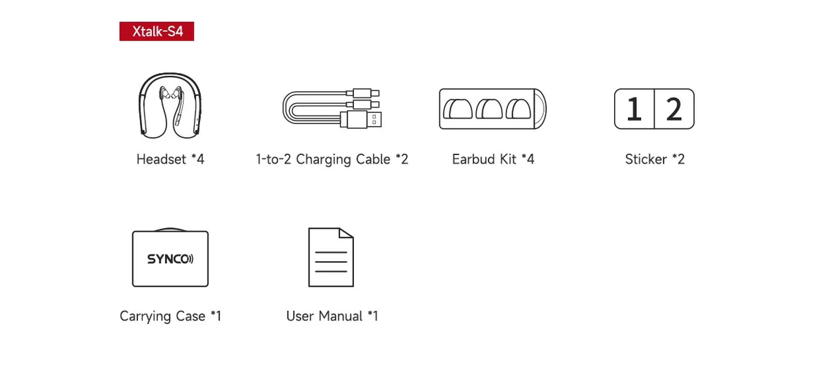 SYNCO Xtalk S four-set package