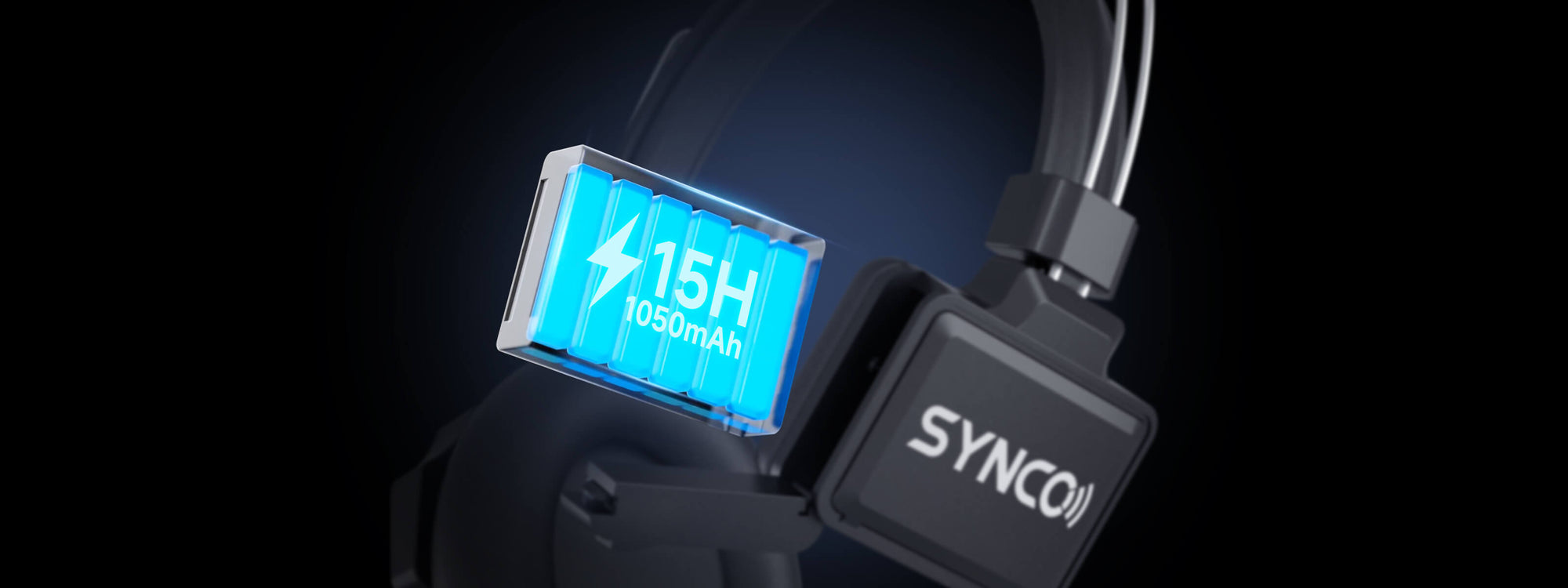 SYNCO Xtalk Master offers lasting comfort and 15-hour battery life.