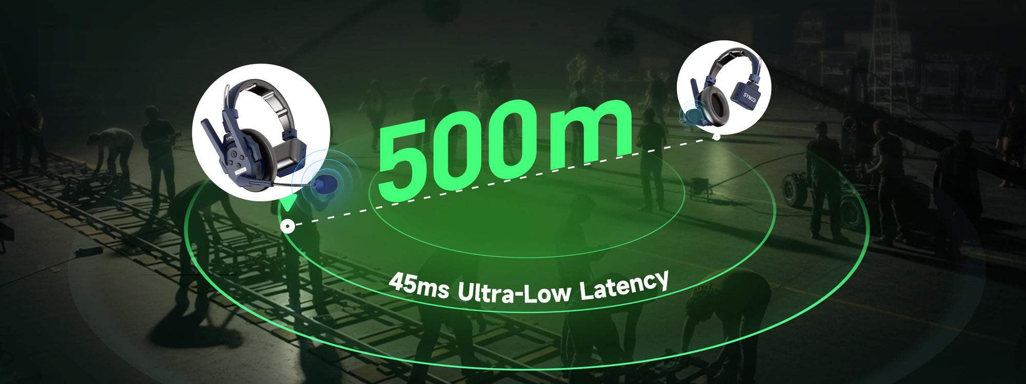 SYNCO Xtalk Master features 500m range and 45ms ultra-low latency. 