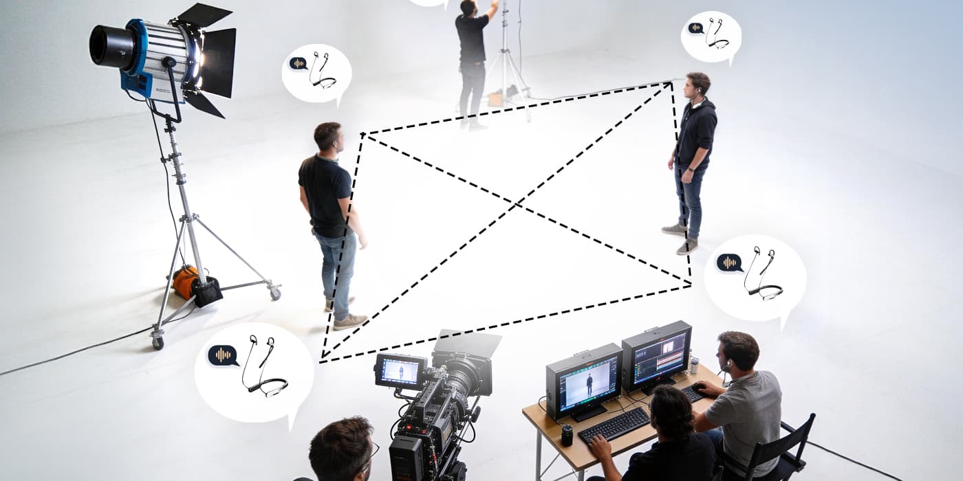 Power on the Xtalk S with one click to instantly connect the entire production crew